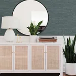 A-Street Prints Malin Dark Blue Faux Grasscloth Wallpaper | Wallpaper Twins A-Street Prints Malin Dark Blue Faux Grasscloth Wallpaper - SKU 4066-26559