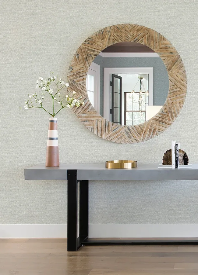 A-Street Prints Malin Dove Faux Grasscloth Wallpaper - SKU 4172-27528