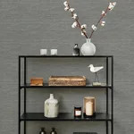 A-Street Prints Malin Grey Faux Grasscloth Wallpaper | Wallpaper Twins A-Street Prints Malin Grey Faux Grasscloth Wallpaper - SKU 4066-26560