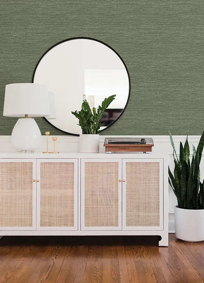 A-Street Prints Malin Moss Faux Grasscloth Wallpaper | Wallpaper Twins A-Street Prints Malin Moss Faux Grasscloth Wallpaper - SKU 4066-26561