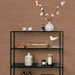 A-Street Prints Malin Rust Faux Grasscloth Wallpaper - SKU 4066-26564