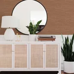 A-Street Prints Malin Rust Faux Grasscloth Wallpaper - SKU 4066-26564
