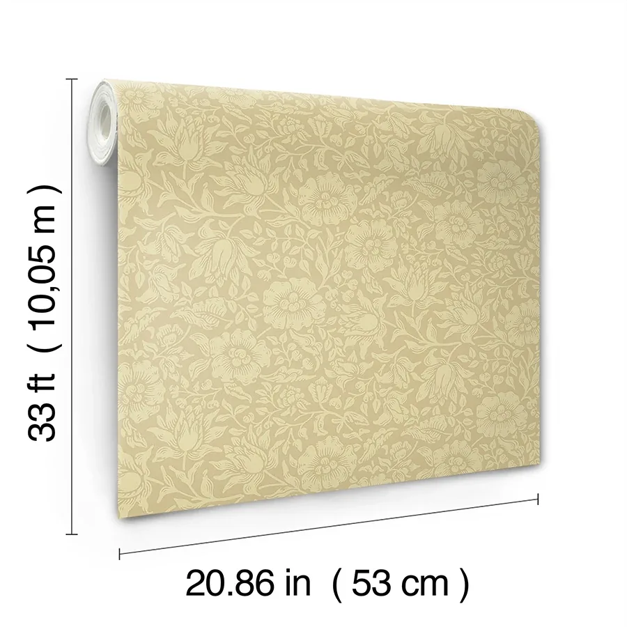 A-Street Prints Mallow Butter Floral Vine Wallpaper - SKU 4153-82039
