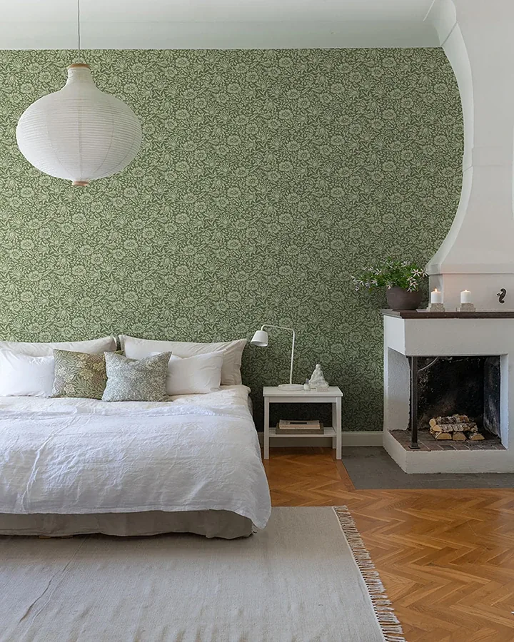 A-Street Prints Mallow Dark Green Floral Vine Wallpaper | Wallpaper Twins A-Street Prints Mallow Dark Green Floral Vine Wallpaper - SKU 4153-82042