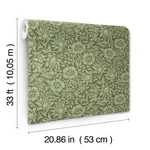 A-Street Prints Mallow Dark Green Floral Vine Wallpaper | Wallpaper Twins A-Street Prints Mallow Dark Green Floral Vine Wallpaper - SKU 4153-82042