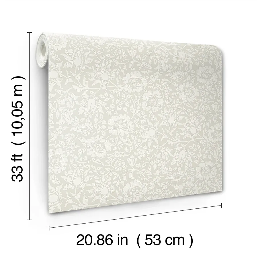 A-Street Prints Mallow Dove Floral Vine Wallpaper | Wallpaper Twins A-Street Prints Mallow Dove Floral Vine Wallpaper - SKU 4153-82037