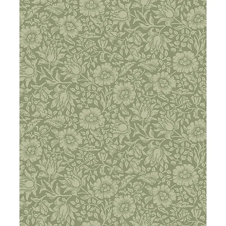4153-82041 | Mallow Green Floral Vine Wallpaper