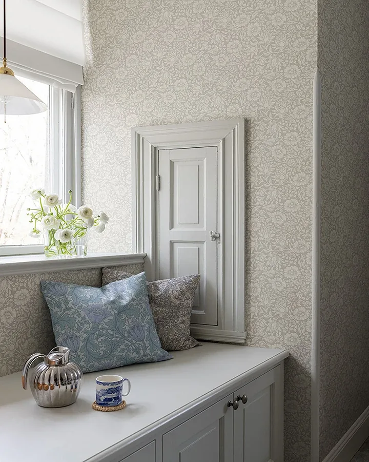 A-Street Prints Mallow Grey Floral Vine Wallpaper | Wallpaper Twins A-Street Prints Mallow Grey Floral Vine Wallpaper - SKU 4153-82038