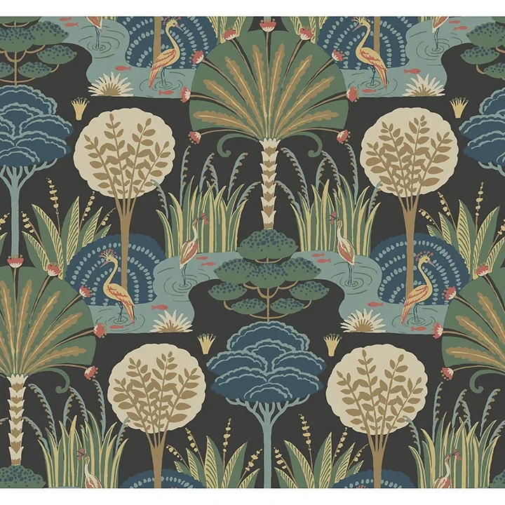 A-Street Prints Mandeville Multicolor Tropical Paradise Wallpaper - SKU 4034-72120