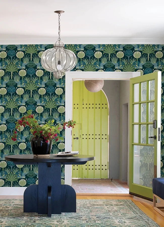 A-Street Prints Mandeville Teal Tropical Paradise Wallpaper | Wallpaper Twins A-Street Prints Mandeville Teal Tropical Paradise Wallpaper - SKU 4034-72123