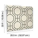 A-Street Prints Manor Black Geometric Trellis Wallpaper | Wallpaper Twins A-Street Prints Manor Black Geometric Trellis Wallpaper - SKU 4122-27049