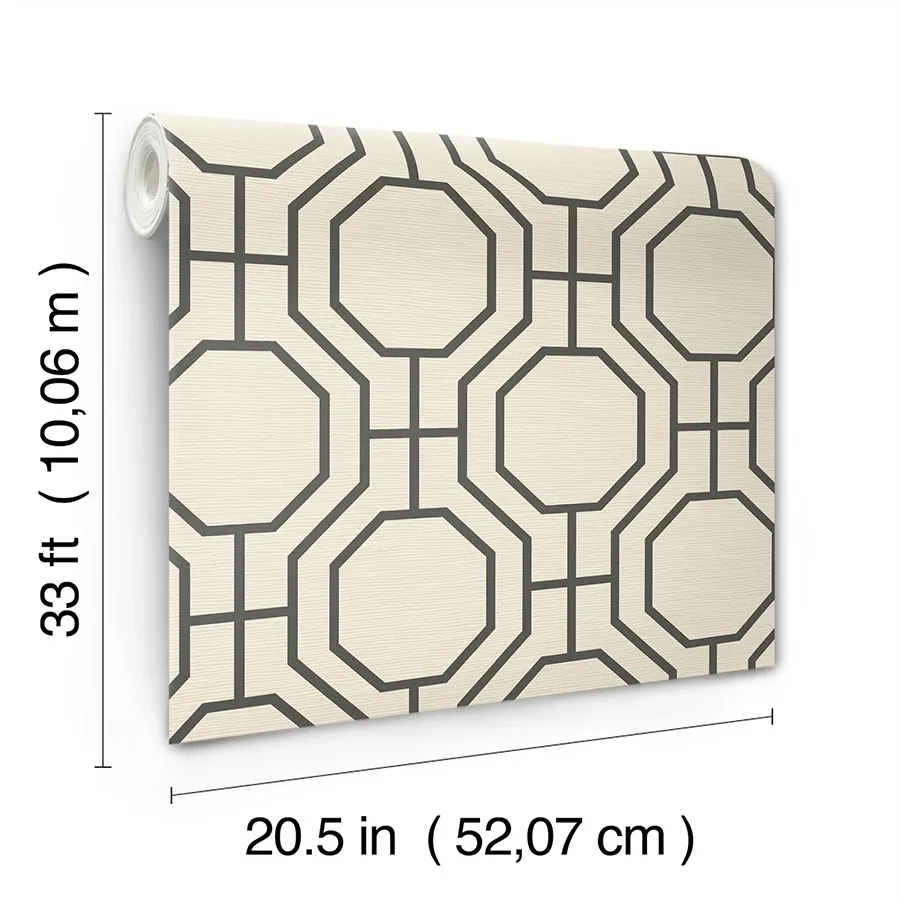 A-Street Prints Manor Black Geometric Trellis Wallpaper | Wallpaper Twins A-Street Prints Manor Black Geometric Trellis Wallpaper - SKU 4122-27049