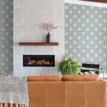 A-Street Prints Manor Blue Geometric Trellis Wallpaper - SKU 4122-27048