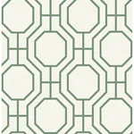 A-Street Prints Manor Green Geometric Trellis Wallpaper - SKU 4122-27047