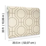 A-Street Prints Manor Taupe Geometric Trellis Wallpaper | Wallpaper Twins A-Street Prints Manor Taupe Geometric Trellis Wallpaper - SKU 4122-27046