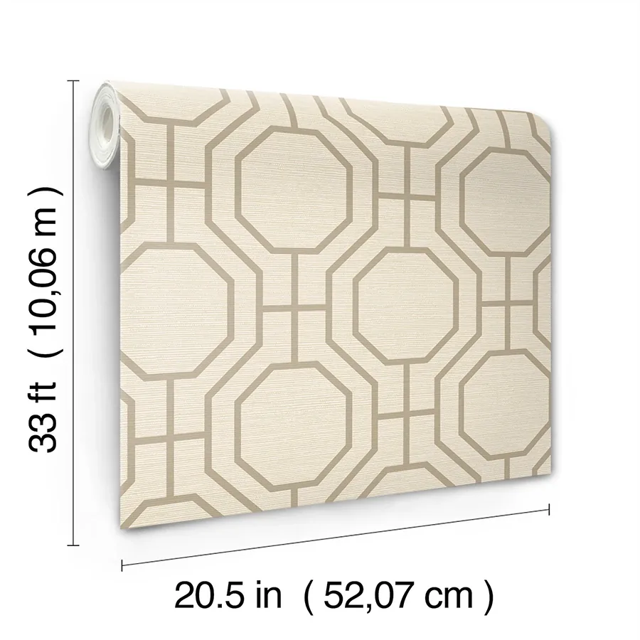 A-Street Prints Manor Taupe Geometric Trellis Wallpaper | Wallpaper Twins A-Street Prints Manor Taupe Geometric Trellis Wallpaper - SKU 4122-27046