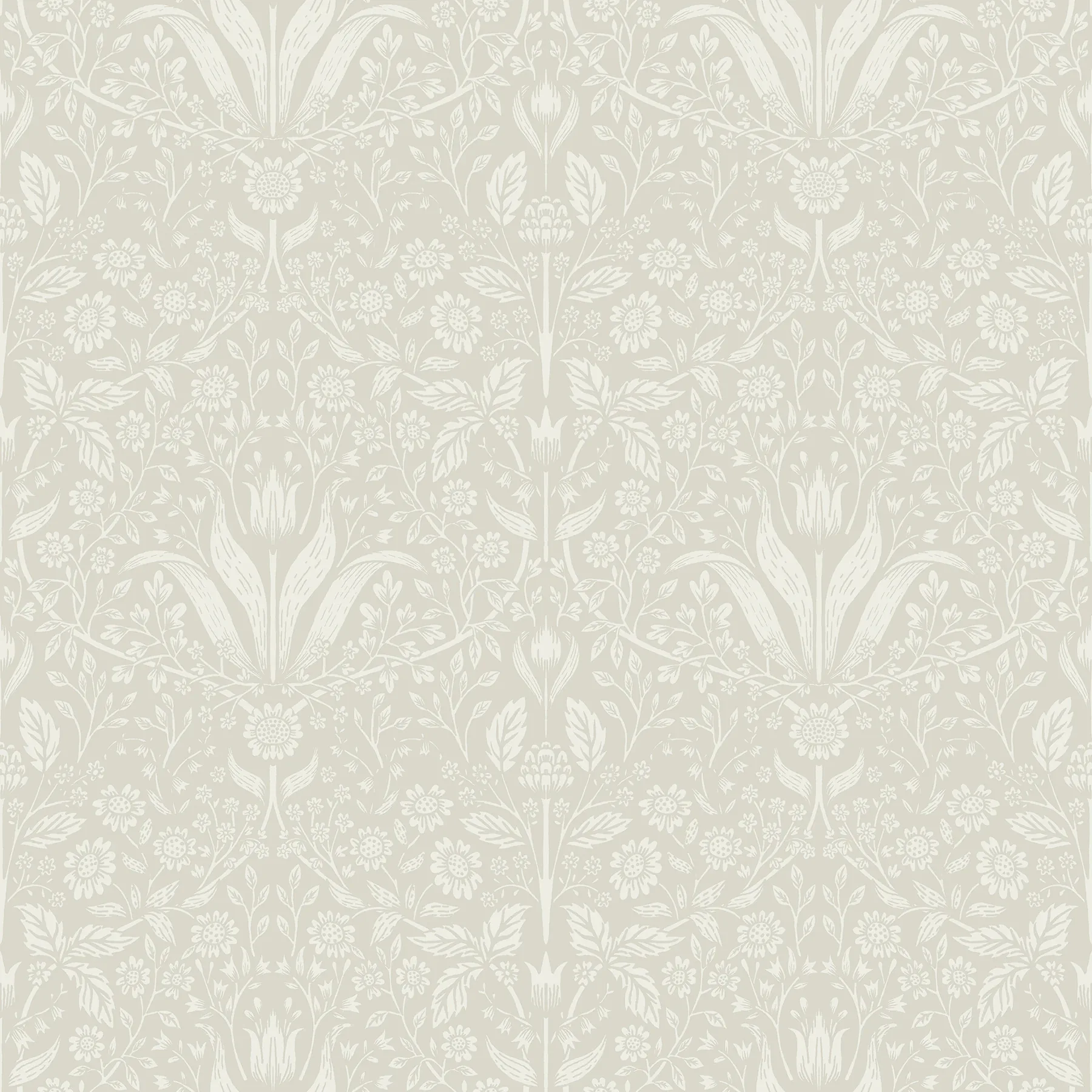 4143-34039 | Mara Beige Tulip Ogee Wallpaper