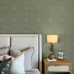 A-Street Prints Mara Green Tulip Ogee Wallpaper | Wallpaper Twins A-Street Prints Mara Green Tulip Ogee Wallpaper - SKU 4143-34009