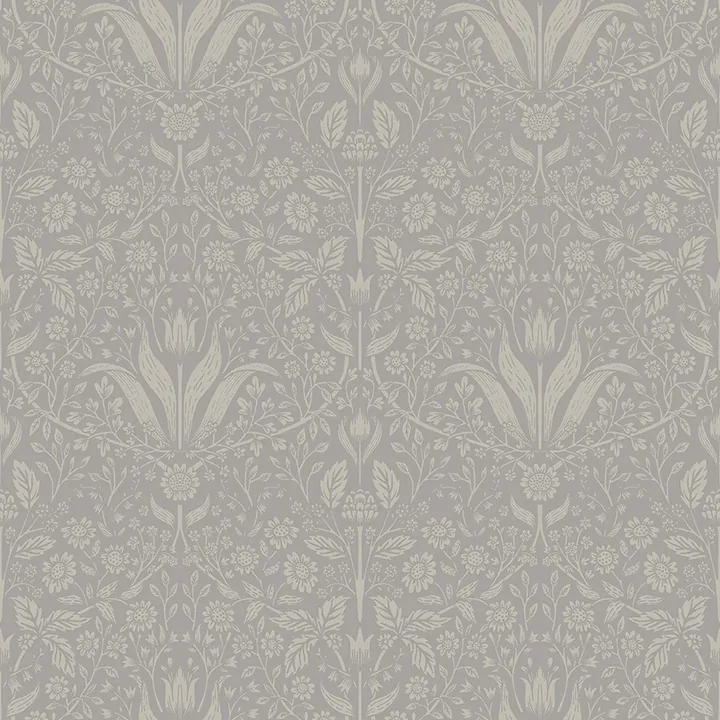 4143-34008 | Mara Grey Tulip Ogee Wallpaper