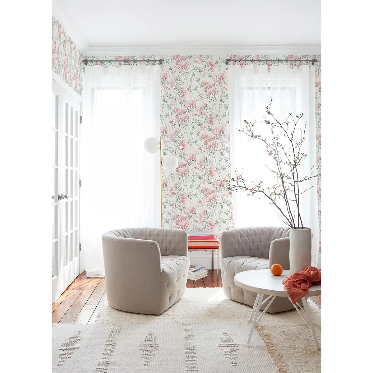 A-Street Prints Mariell Pink Dragonfly Wallpaper | Wallpaper Twins A-Street Prints Mariell Pink Dragonfly Wallpaper - SKU 2973-90405
