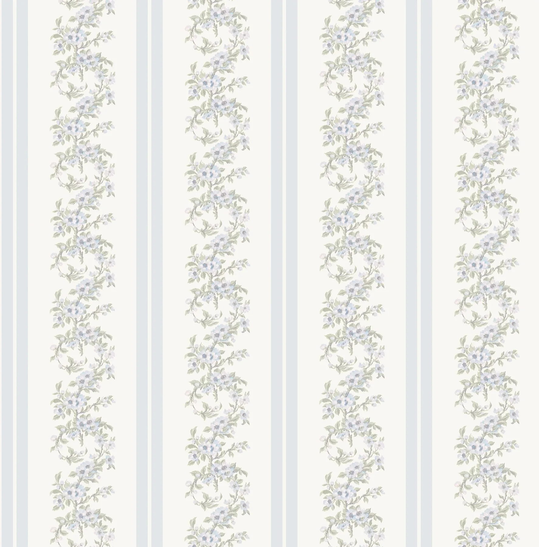 A-Street Prints Marigold Wreath Baby Blue Rush Floral Stripe Wallpaper - SKU AST4650