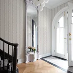 A-Street Prints Marigold Wreath Pastel Peach Floral Stripe Wallpaper | Wallpaper Twins A-Street Prints Marigold Wreath Pastel Peach Floral Stripe Wallpaper - SKU AST4649