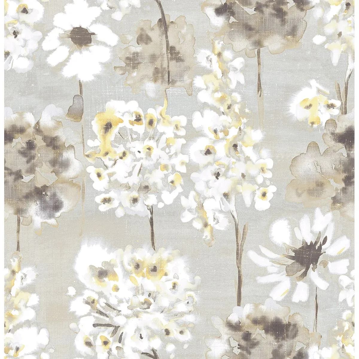 A-Street Prints Marilla Yellow Watercolor Floral Wallpaper - SKU 2656-004003