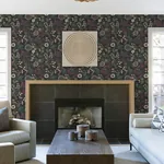 A-Street Prints Marilyn Black Floral Trail Wallpaper | Wallpaper Twins A-Street Prints Marilyn Black Floral Trail Wallpaper - SKU 4034-72138