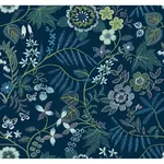 A-Street Prints Marilyn Dark Blue Floral Trail Wallpaper | Wallpaper Twins A-Street Prints Marilyn Dark Blue Floral Trail Wallpaper - SKU 4034-72135