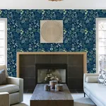 A-Street Prints Marilyn Dark Blue Floral Trail Wallpaper | Wallpaper Twins A-Street Prints Marilyn Dark Blue Floral Trail Wallpaper - SKU 4034-72135