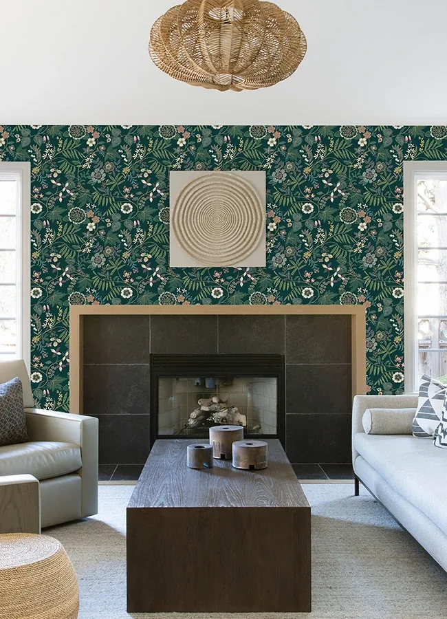 A-Street Prints Marilyn Green Floral Trail Wallpaper - SKU 4034-72139