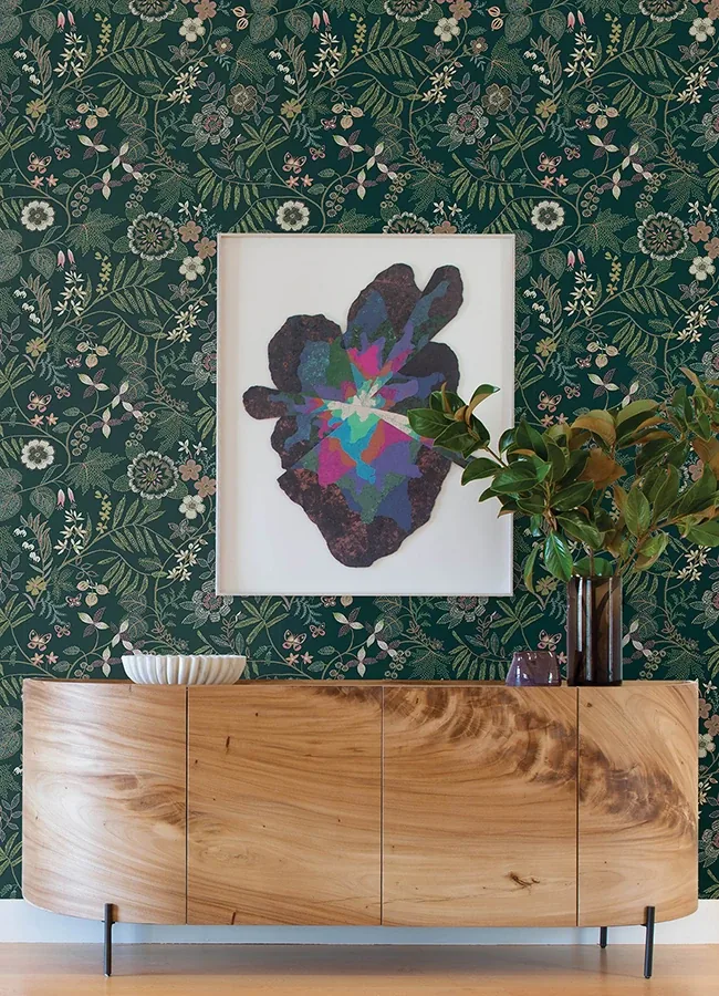 A-Street Prints Marilyn Green Floral Trail Wallpaper | Wallpaper Twins A-Street Prints Marilyn Green Floral Trail Wallpaper - SKU 4034-72139