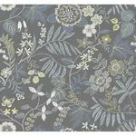 A-Street Prints Marilyn Light Grey Floral Trail Wallpaper - SKU 4034-72136