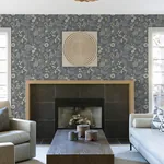 A-Street Prints Marilyn Light Grey Floral Trail Wallpaper - SKU 4034-72136