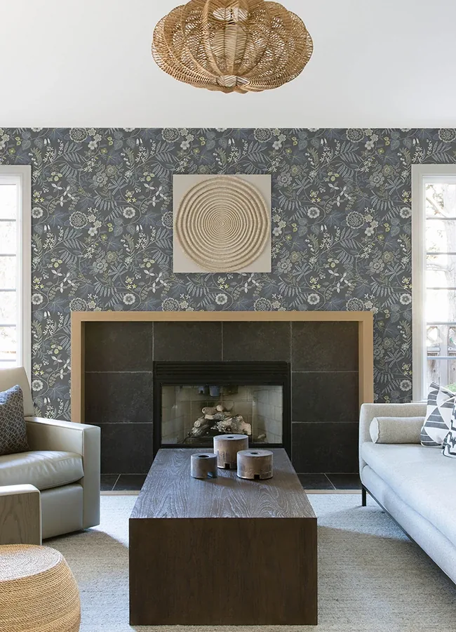 A-Street Prints Marilyn Light Grey Floral Trail Wallpaper - SKU 4034-72136