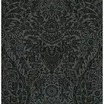 A-Street Prints Maris Charcoal Flock Damask Wallpaper - SKU 2973-87365
