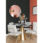 A-Street Prints Maris Charcoal Flock Damask Wallpaper - SKU 2973-87365