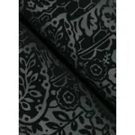 A-Street Prints Maris Charcoal Flock Damask Wallpaper - SKU 2973-87365