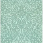 A-Street Prints Maris Mint Flock Damask Wallpaper - SKU 2973-87369