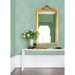 A-Street Prints Maris Mint Flock Damask Wallpaper - SKU 2973-87369