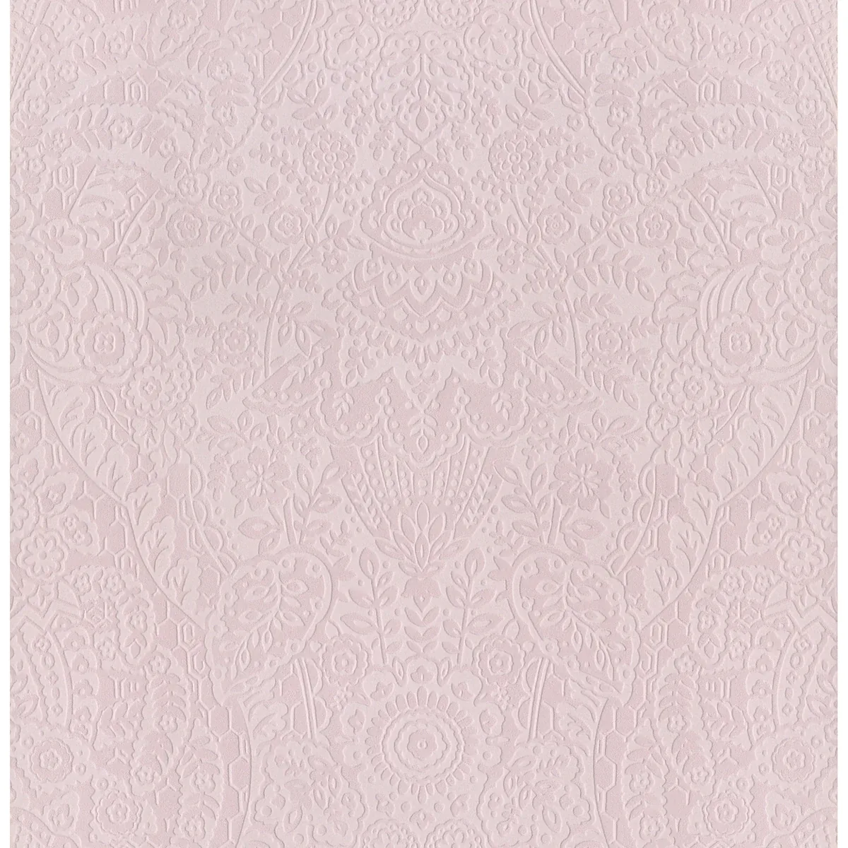 2973-87368 | Maris Pink Flock Damask Wallpaper
