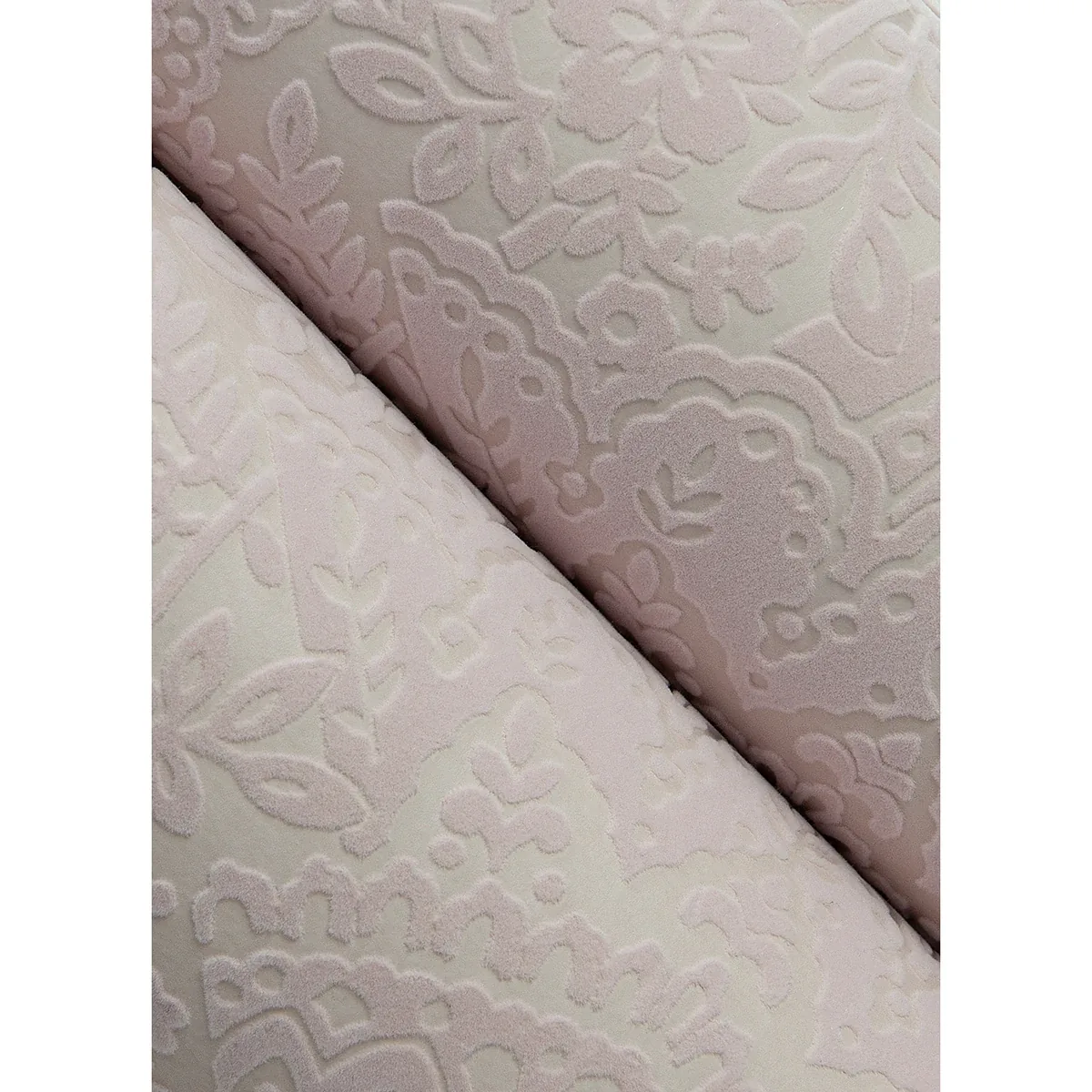 A-Street Prints Maris Pink Flock Damask Wallpaper - SKU 2973-87368
