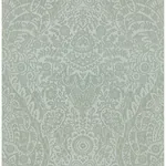 A-Street Prints Maris Silver Flock Damask Wallpaper - SKU 2973-87366