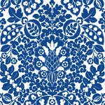 A-Street Prints Marni Blue Fruit Damask Wallpaper | Wallpaper Twins A-Street Prints Marni Blue Fruit Damask Wallpaper - SKU 4081-26332