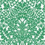 A-Street Prints Marni Green Fruit Damask Wallpaper - SKU 4081-26333