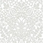 A-Street Prints Marni Grey Fruit Damask Wallpaper | Wallpaper Twins A-Street Prints Marni Grey Fruit Damask Wallpaper - SKU 4081-26335