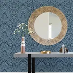 A-Street Prints Marni Navy Fruit Damask Wallpaper | Wallpaper Twins A-Street Prints Marni Navy Fruit Damask Wallpaper - SKU 4081-26334