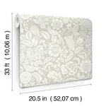 A-Street Prints Marta Beige Floral Trail Wallpaper - SKU 4147-27361