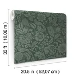 A-Street Prints Marta Green Floral Trail Wallpaper - SKU 4147-27362