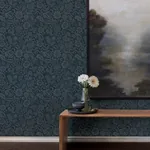 A-Street Prints Marta Navy Floral Trail Wallpaper | Wallpaper Twins A-Street Prints Marta Navy Floral Trail Wallpaper - SKU 4147-27360